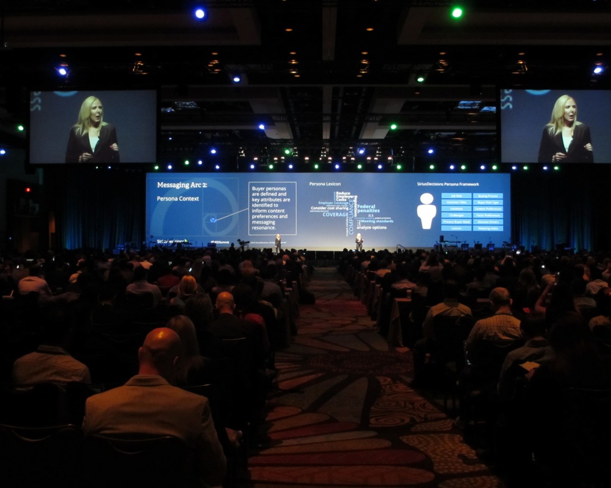 Larger than life. A JB Design specialty – extended PowerPoint presentations that take center stage. This one designed for SiriusDecisions’ 2014 Summit Conference.