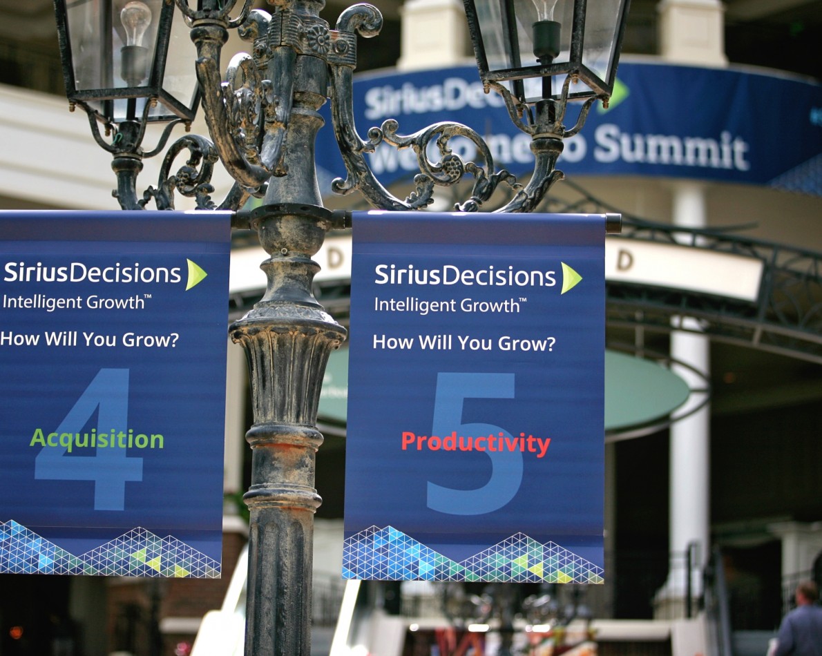 Event signage for the 2015 Summit Conference reflected the new design disciplines.