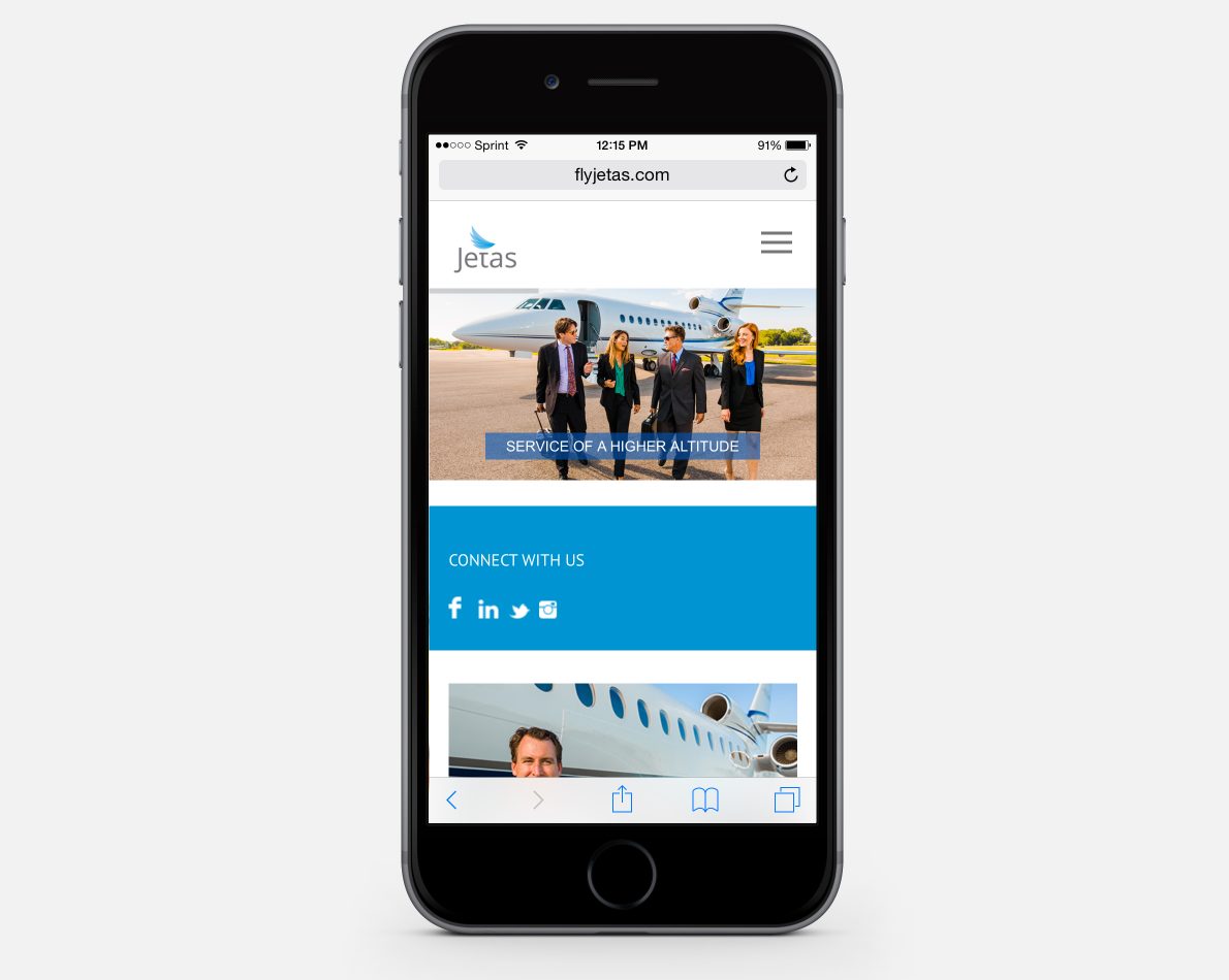 Jetas has a completely responsive website to easily access all mobile needs.