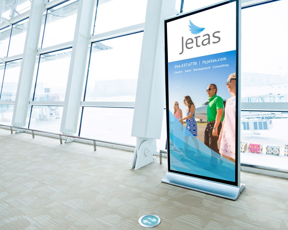 A banner advertisement designed for Jetas.