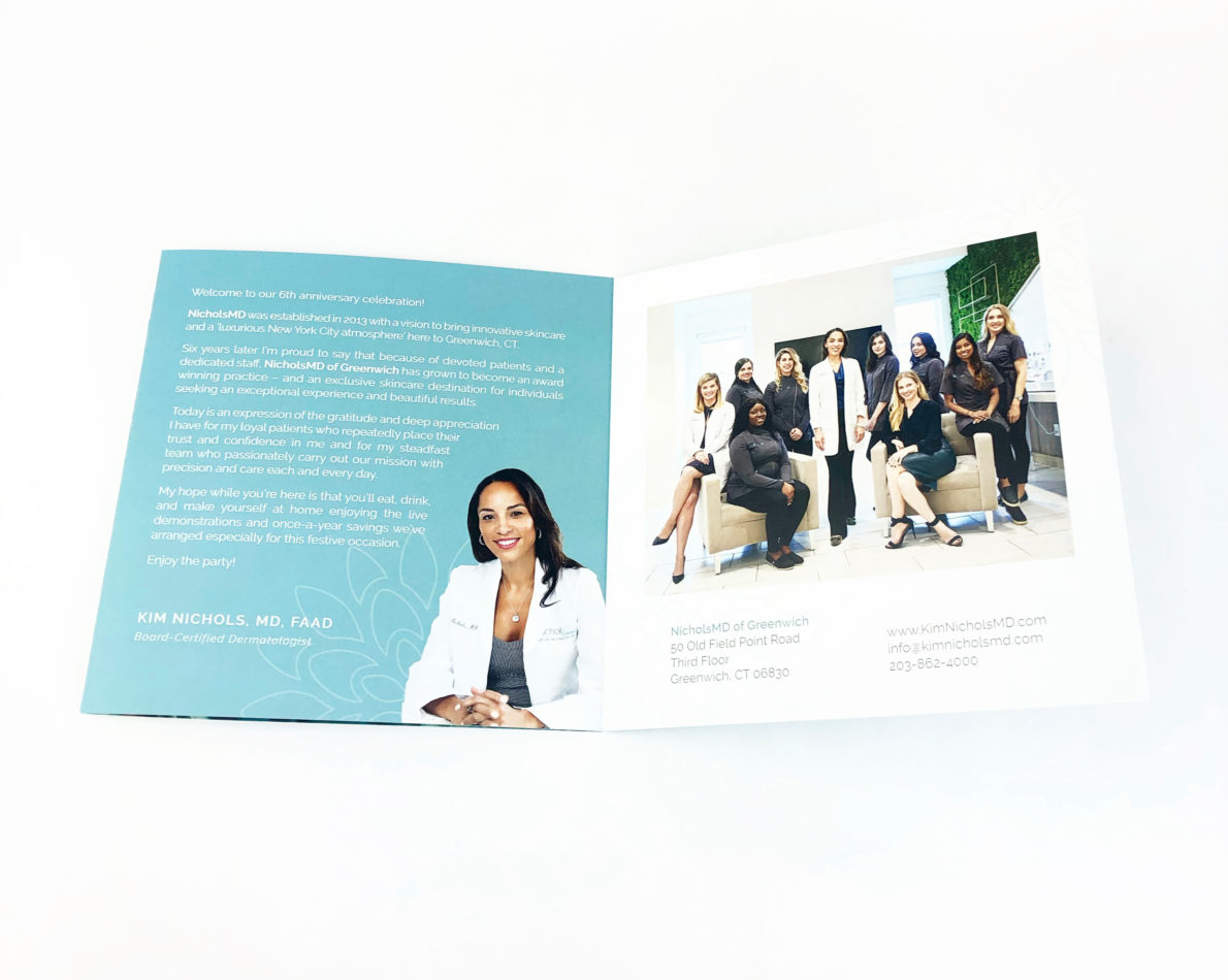 This is an example of a trifold brochure created for an event.